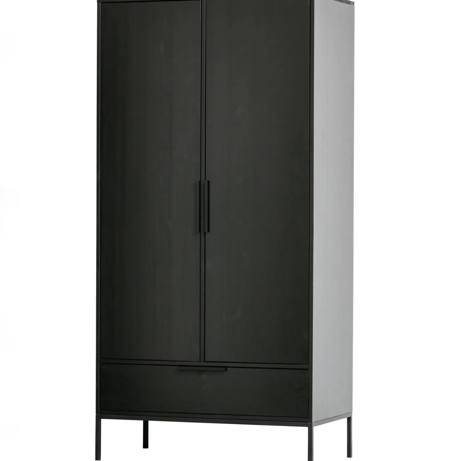 Discount WOOOD Adam 2-deurs kast grenen Zwart