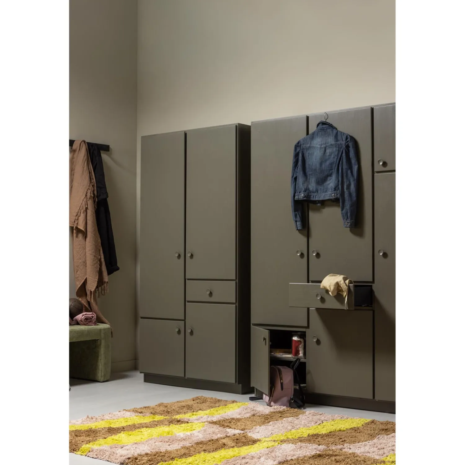WOOOD Alfie kledingkast smal 107 cm grenen forest