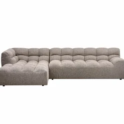 WOOOD Allure chaise longue links geweven stof Klei melange