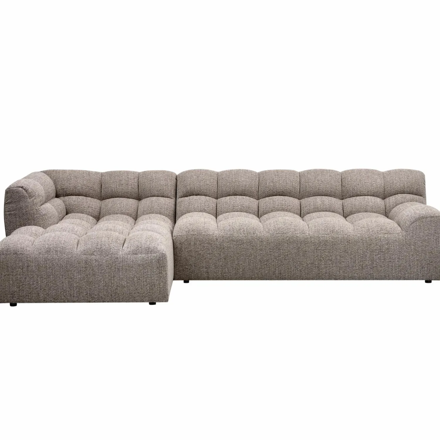 WOOOD Allure chaise longue links geweven stof Klei melange