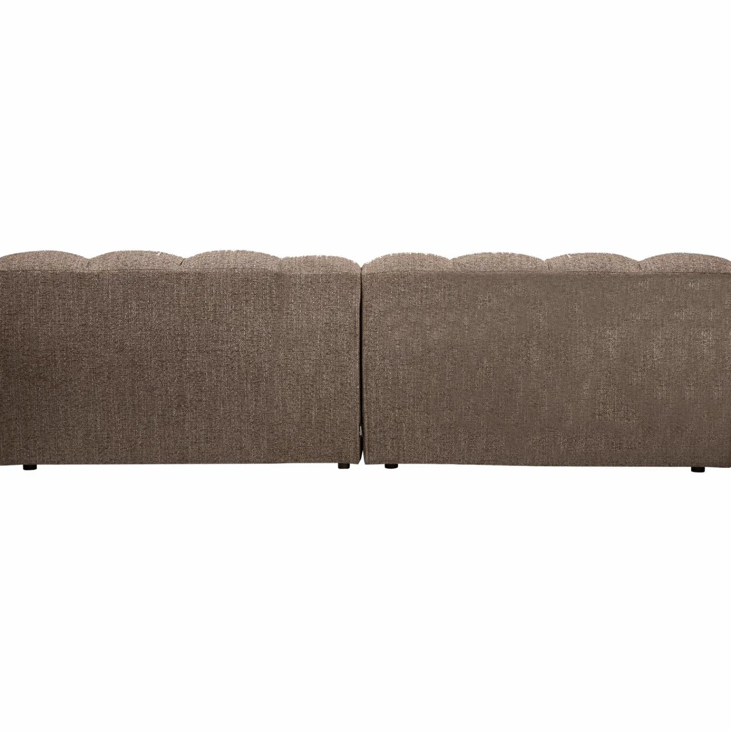 Outlet WOOOD Allure 3-zits bank geweven stof Donkerbruin melange