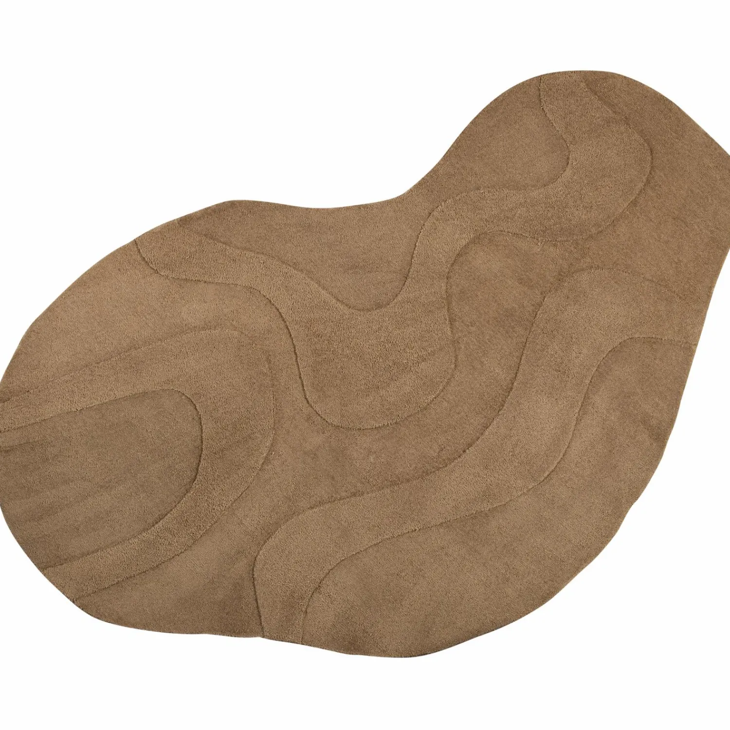 Hot WOOOD Alya vloerkleed 170x240 cm organisch pale brown Palebrown