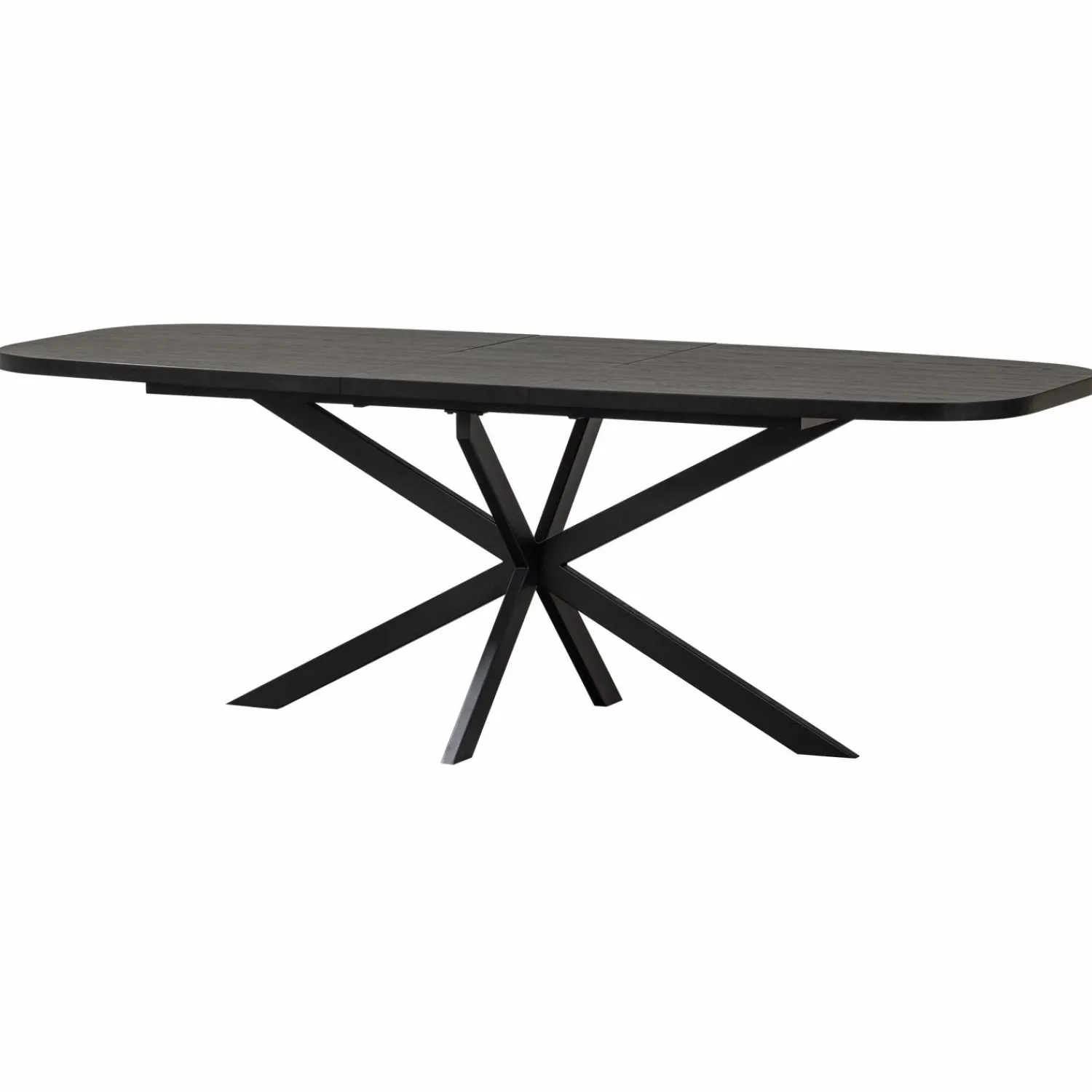 Online WOOOD Arros eettafel uitschuifbaar 180-220x90 cm mdf zwart