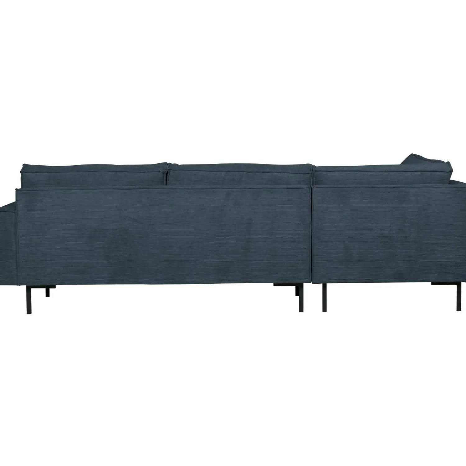New WOOOD Arwin hoekbank ribstof links staal Blauw
