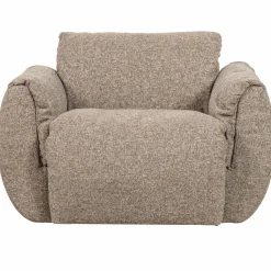 Sale WOOOD Baggy draaifauteuil geweven stof Bruin melange