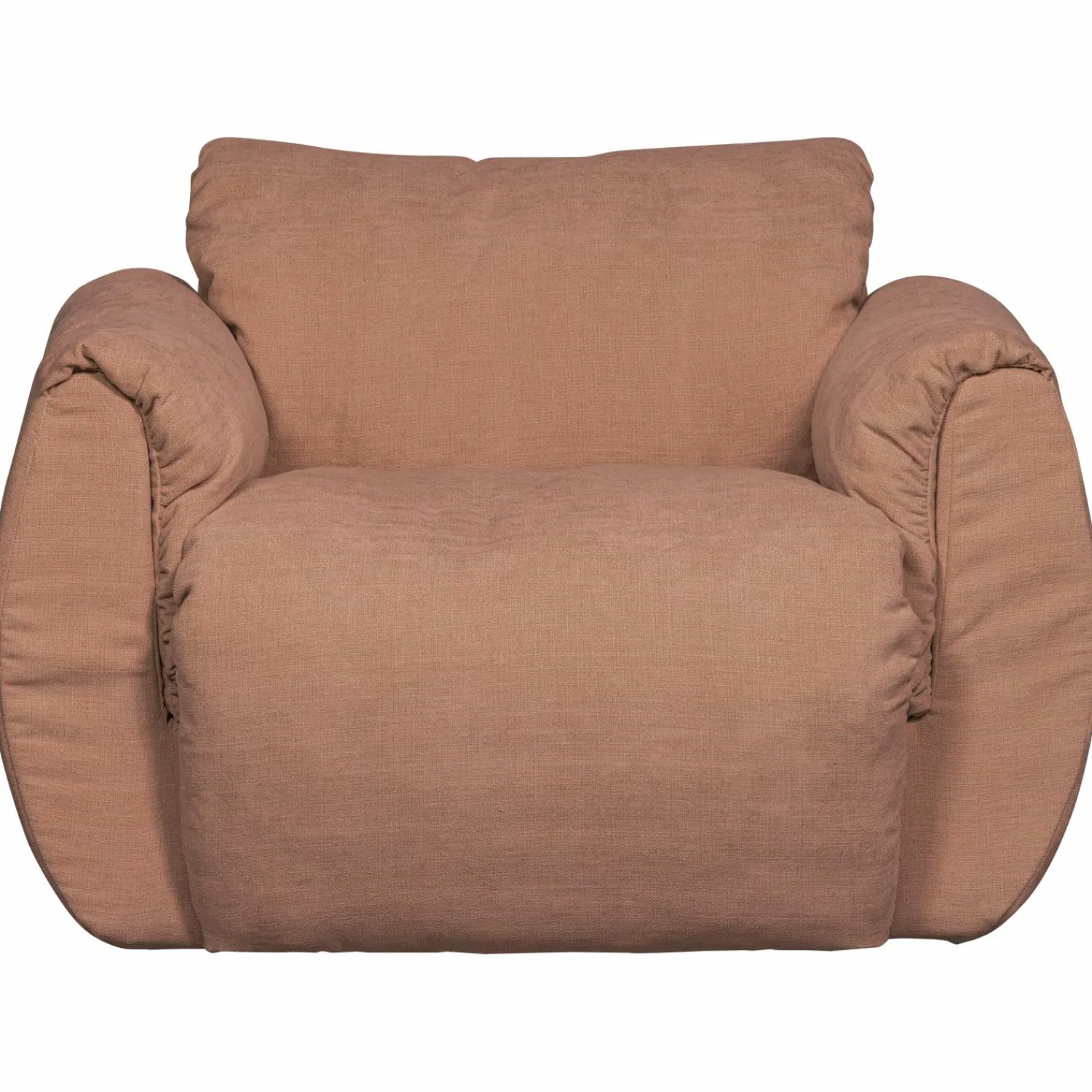 Hot WOOOD Baggy draaifauteuil geweven chenille oud roze Oudroze