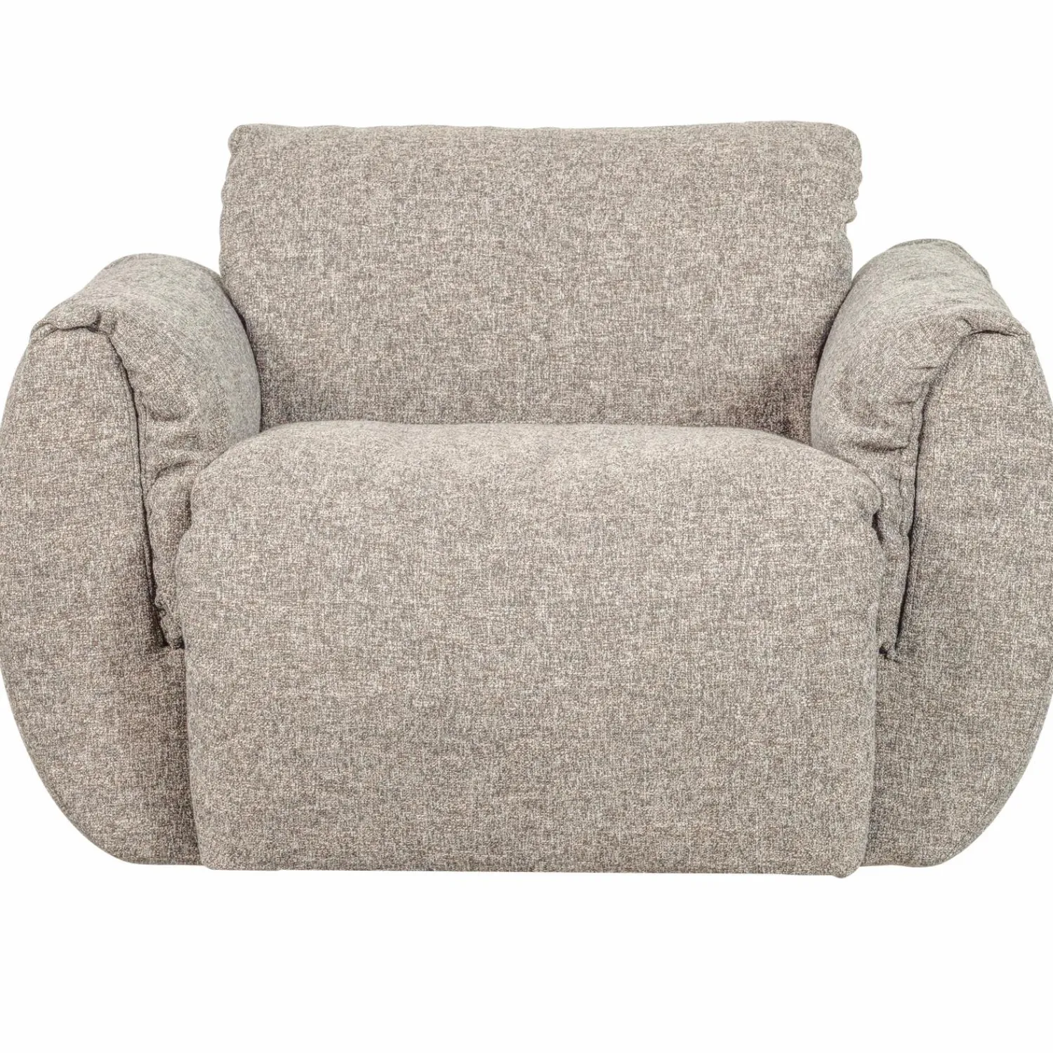 Clearance WOOOD Baggy draaifauteuil geweven stof Naturel melange