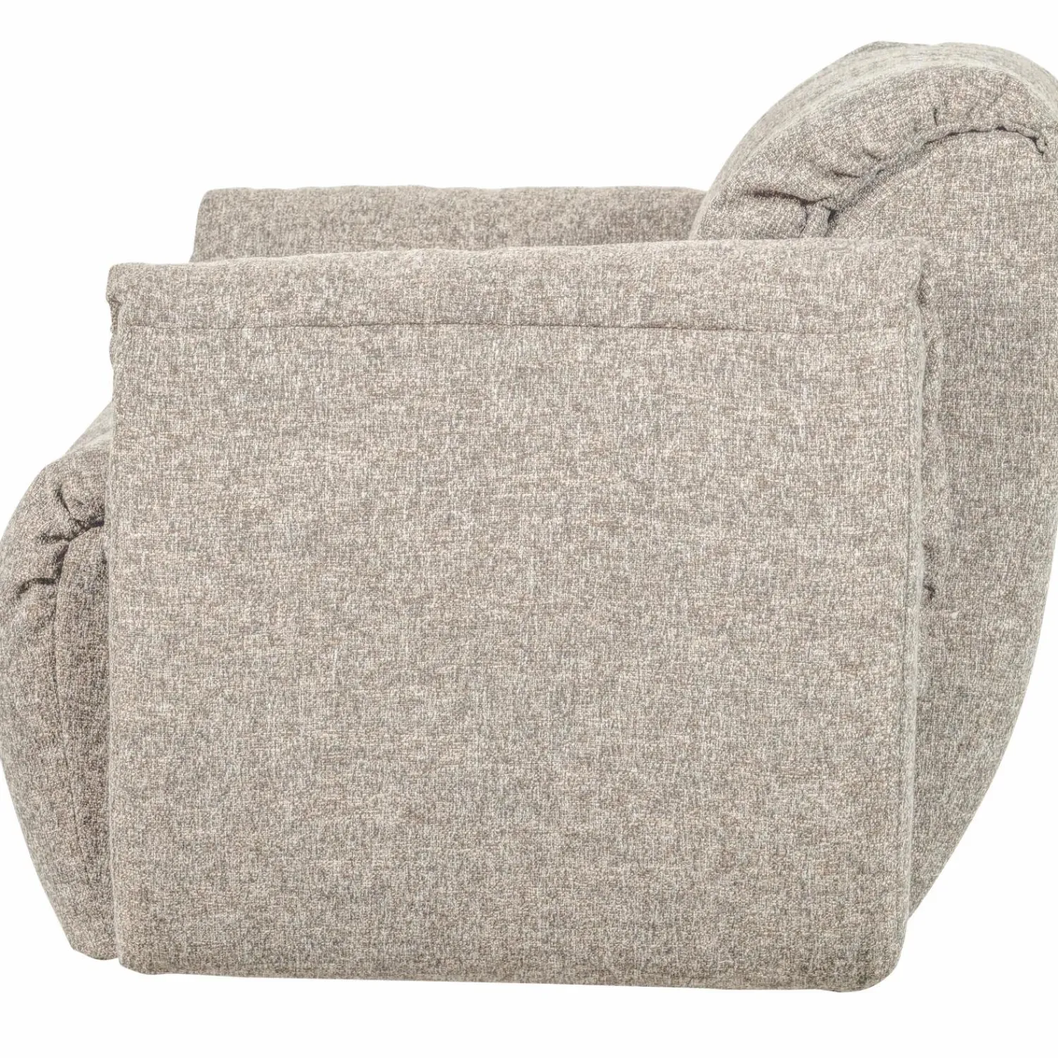 Clearance WOOOD Baggy draaifauteuil geweven stof Naturel melange