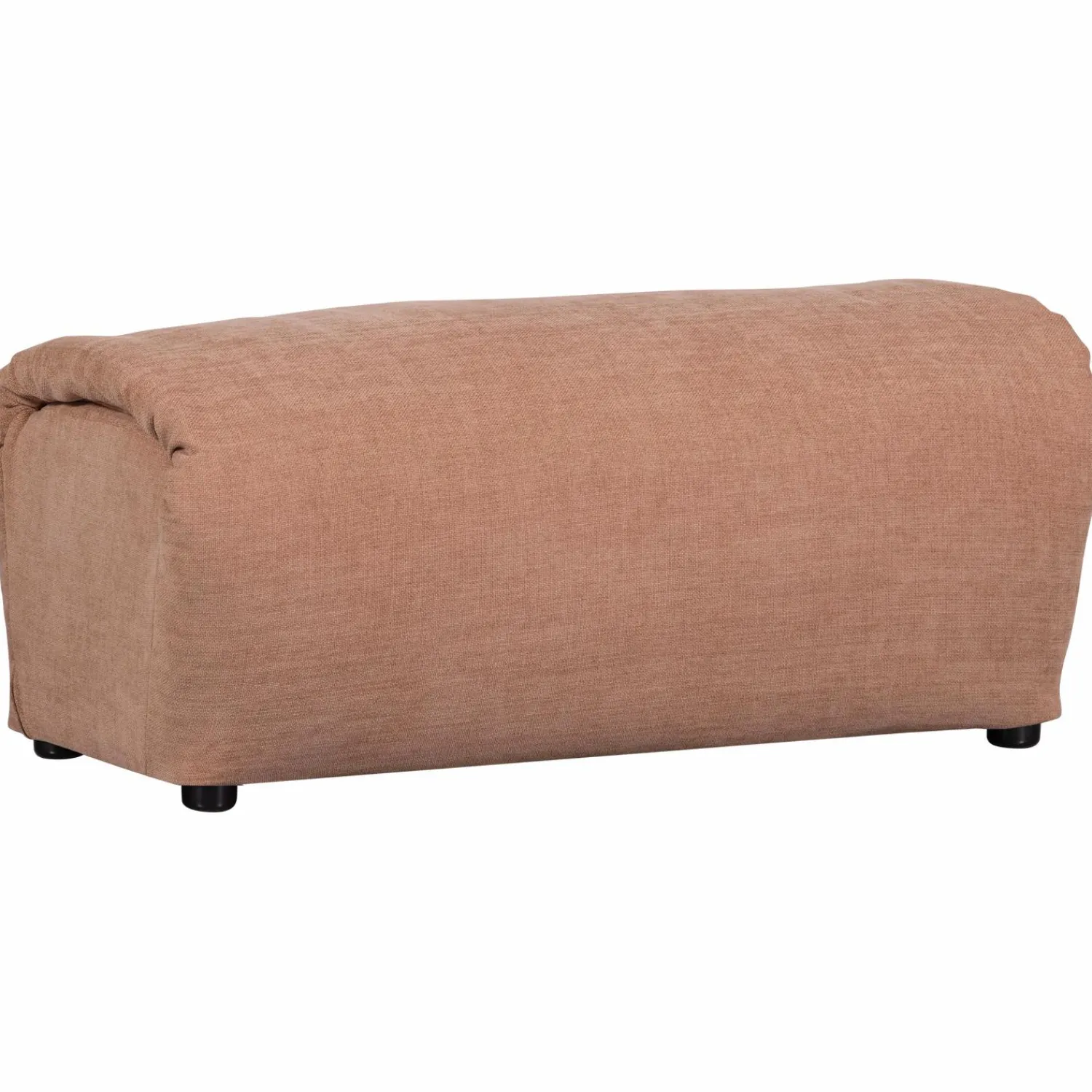 Best WOOOD Baggy hocker geweven chenille oud roze Oudroze