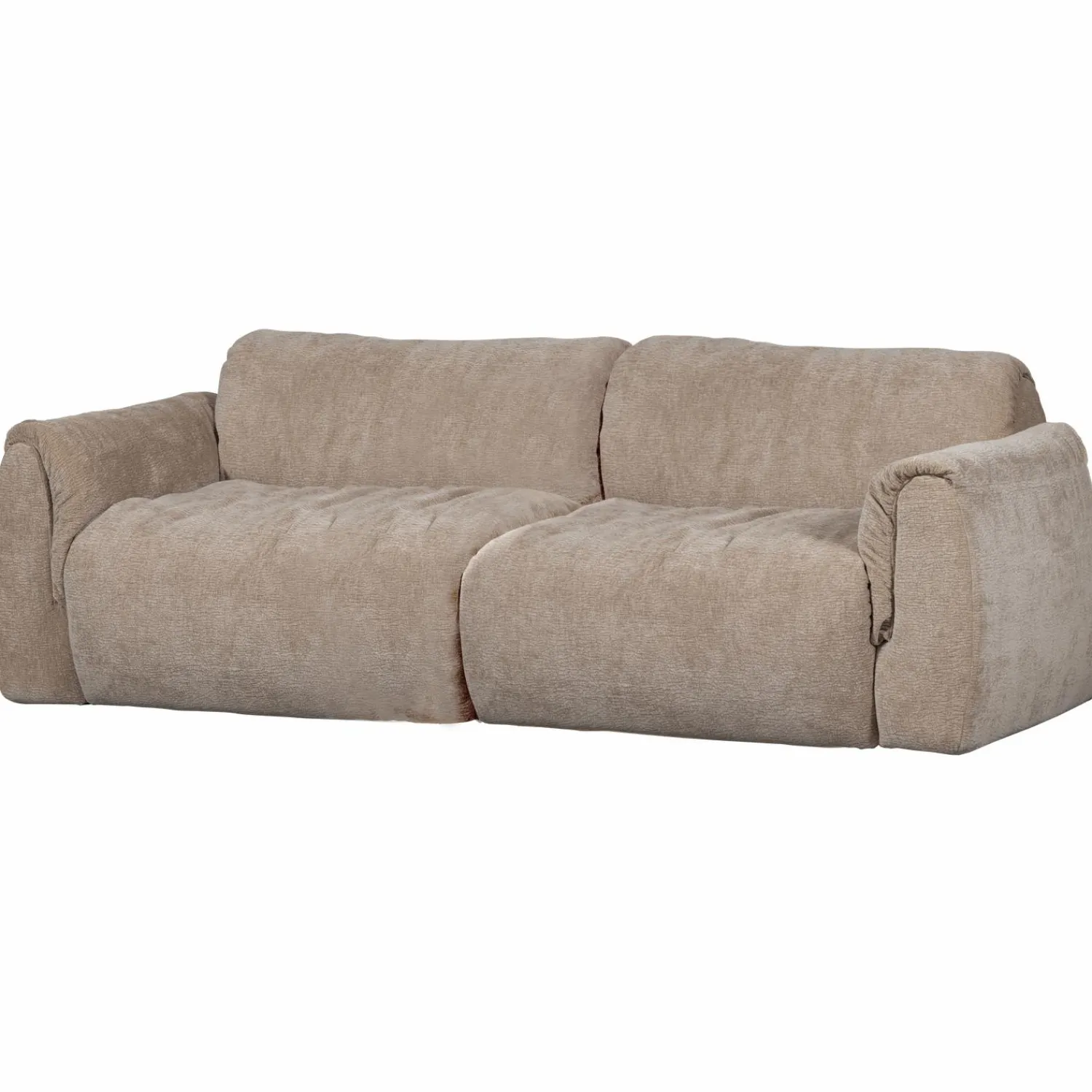 New WOOOD Baggy 2-zits bank 3D chenille Zand