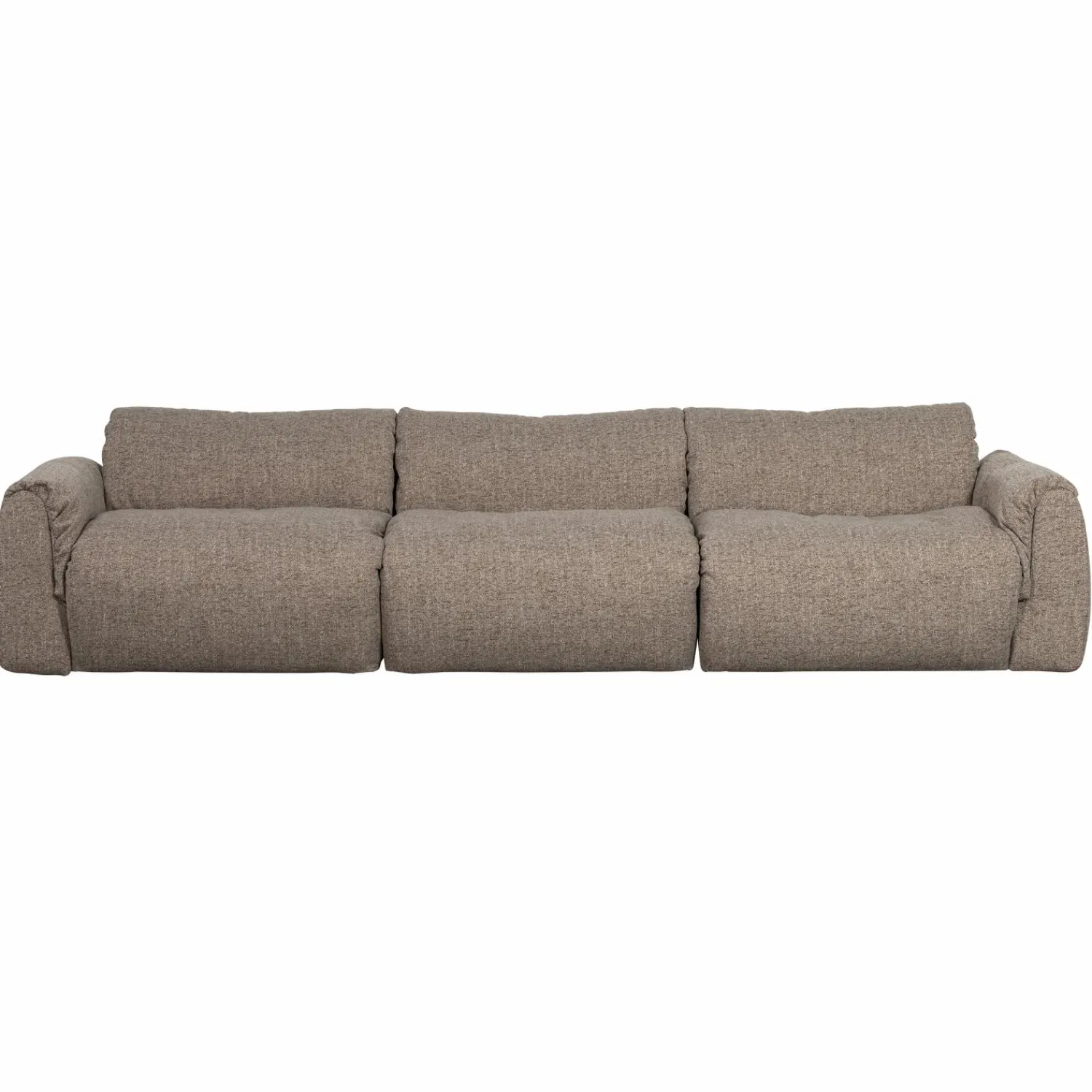 WOOOD Baggy 3-zits bank geweven stof Bruin melange