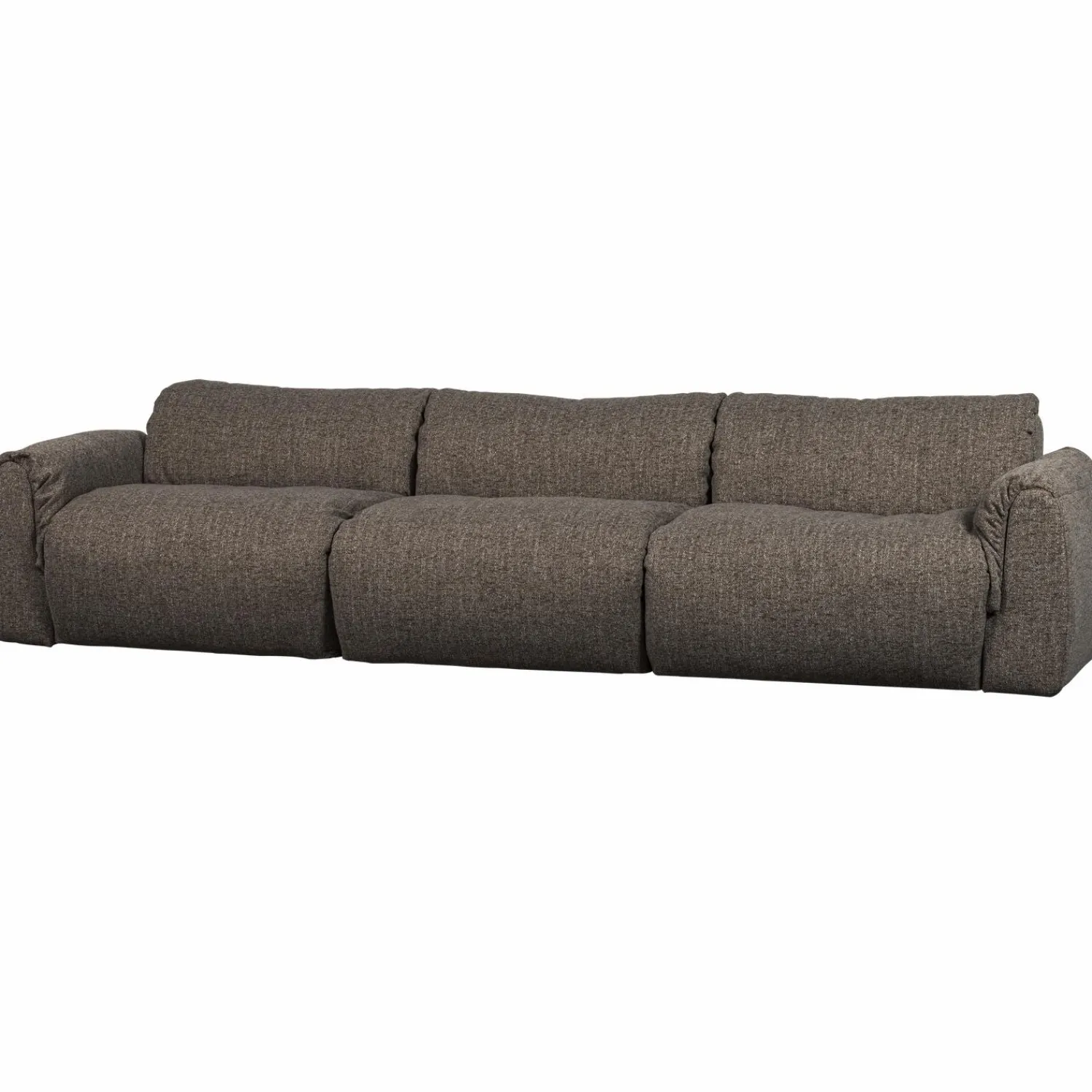 Sale WOOOD Baggy 3-zits bank geweven stof warmgrijs melange Warm grijs melange