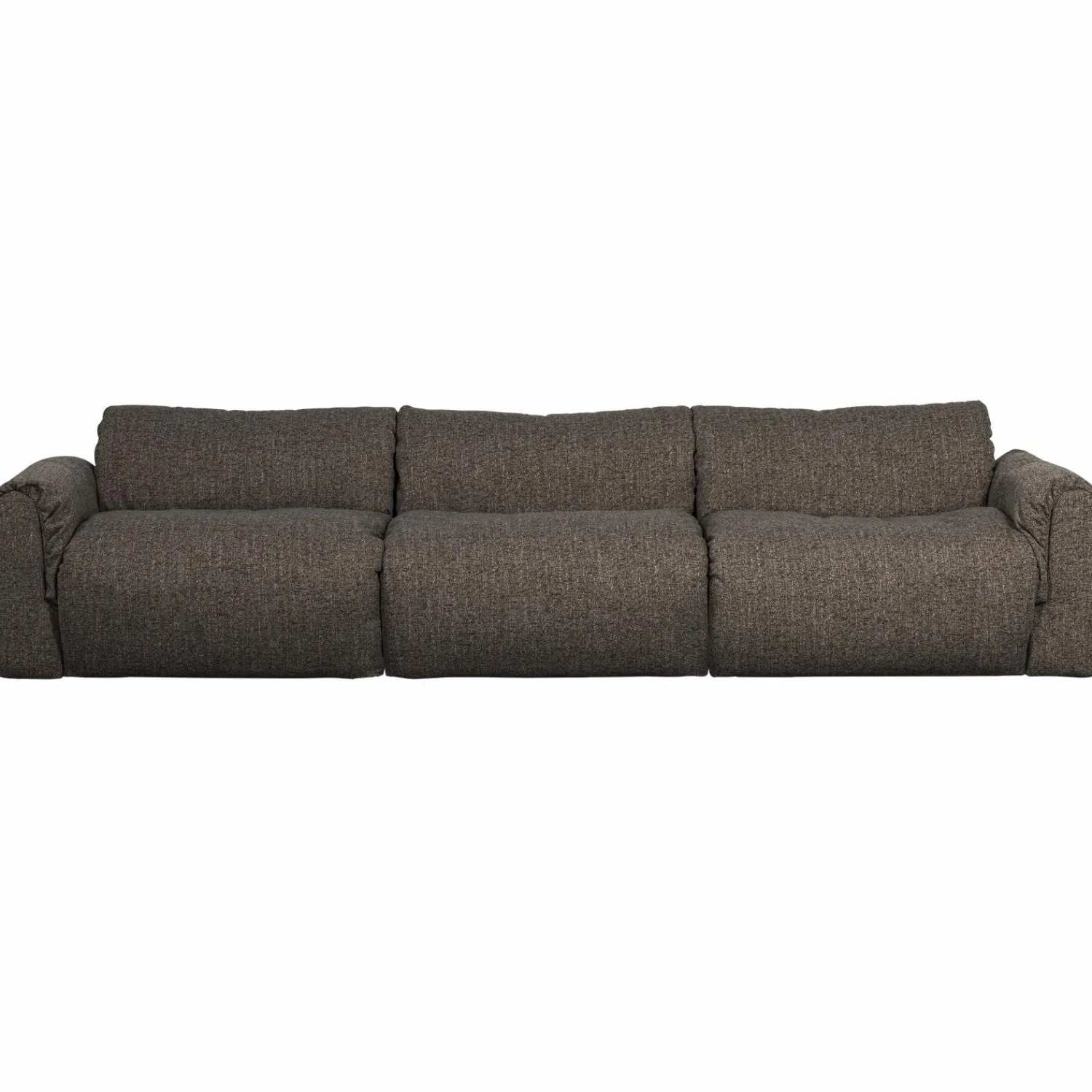Sale WOOOD Baggy 3-zits bank geweven stof warmgrijs melange Warm grijs melange