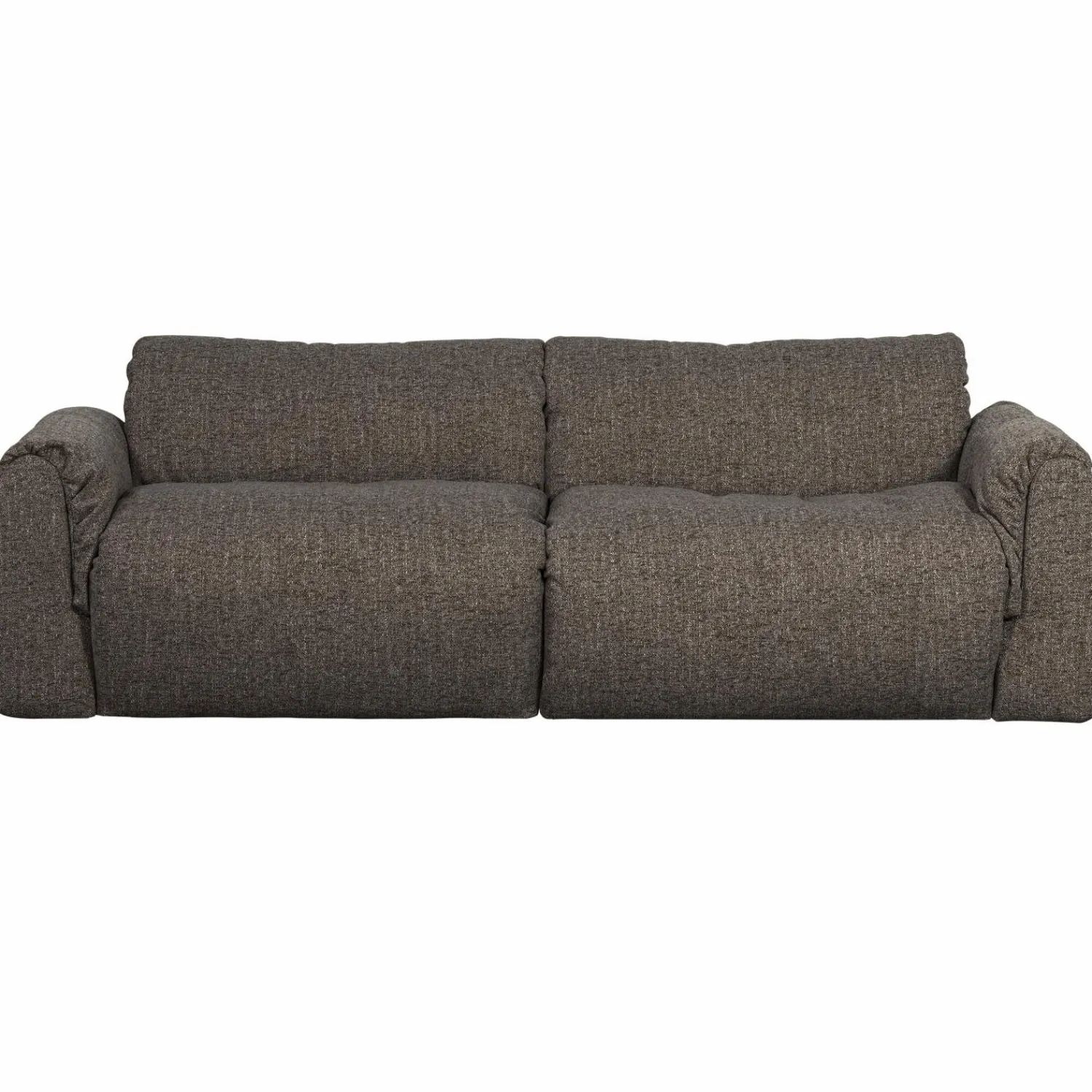 Discount WOOOD Baggy 2-zits bank geweven stof warmgrijs melange Warm grijs melange