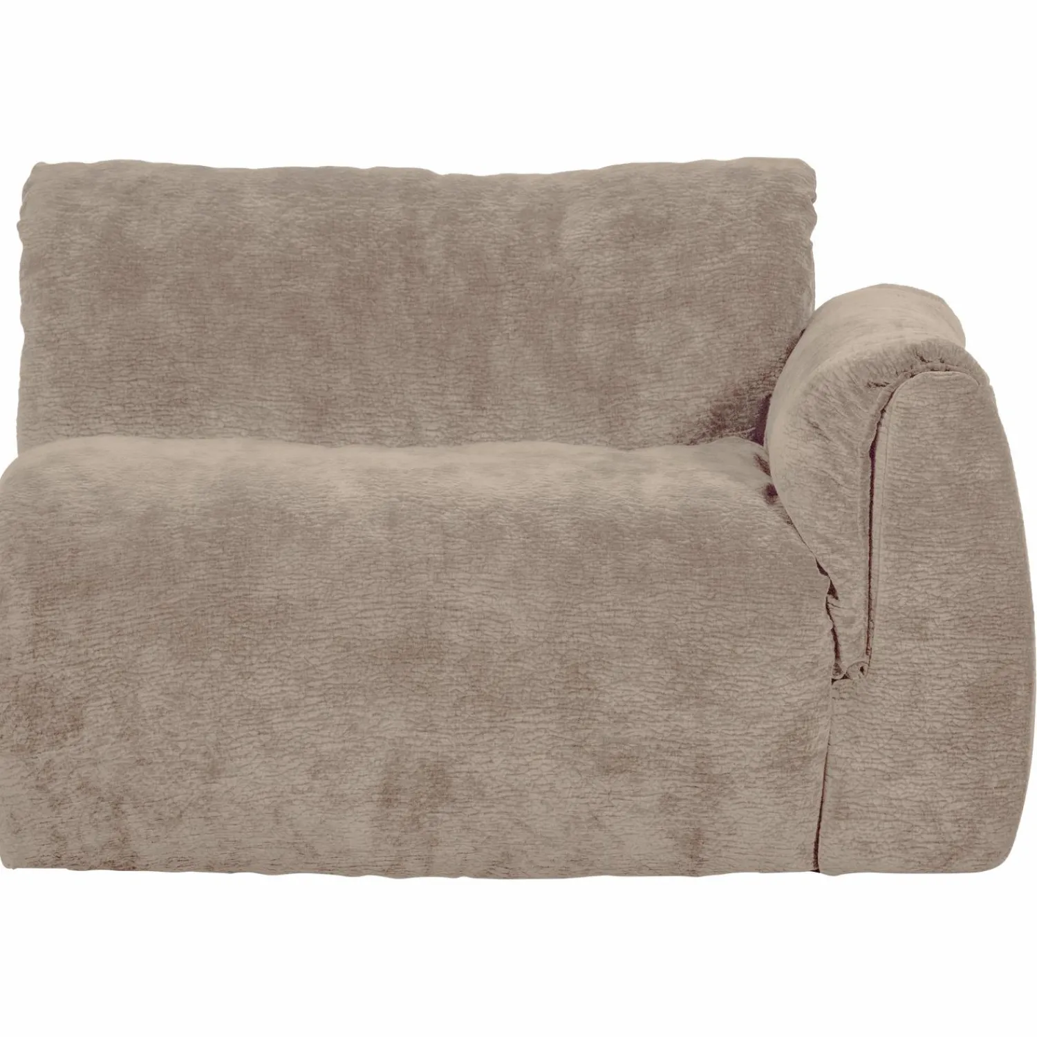 Outlet WOOOD Baggy 1-zits element met arm rechts 3D chenille Zand