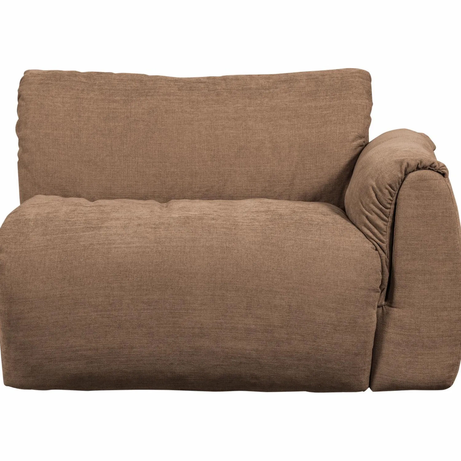 Sale WOOOD Baggy 1-zits element met arm rechts geweven chenille Bruin