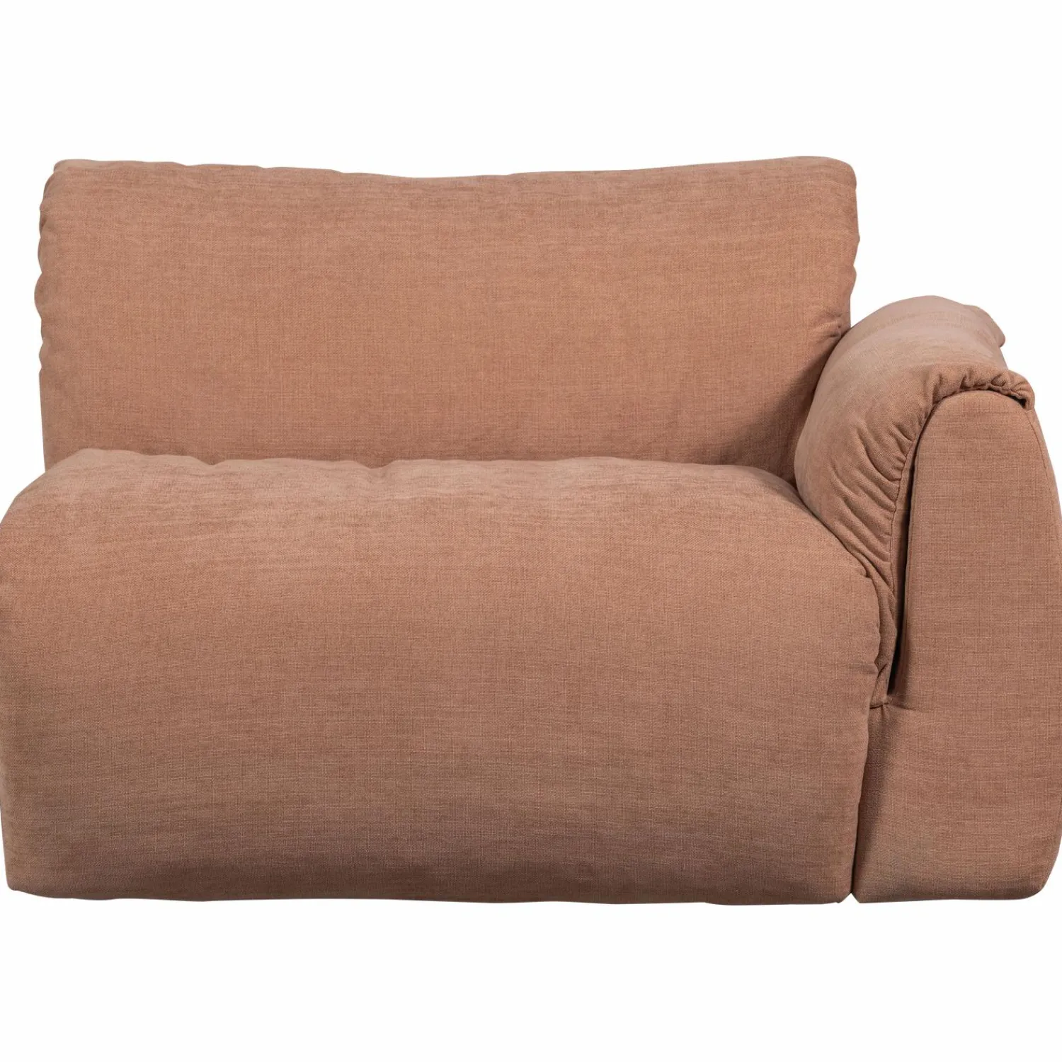 Outlet WOOOD Baggy 1-zits element met arm rechts geweven chenille Oudroze