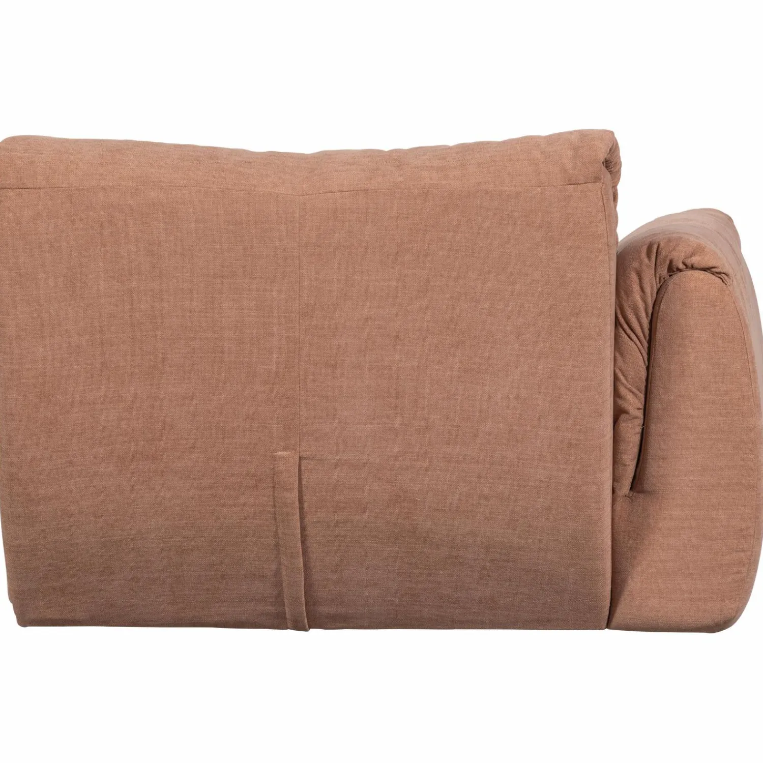 WOOOD Baggy 1-zits element met arm links geweven chenille Oudroze