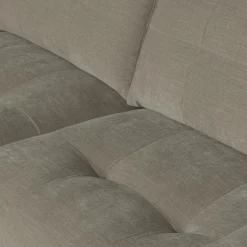 Outlet WOOOD Bar chaise longue geweven stof links Warm grijs