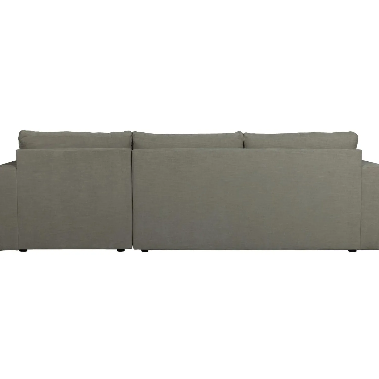 Clearance WOOOD Bar chaise longue geweven stof rechts Warm grijs