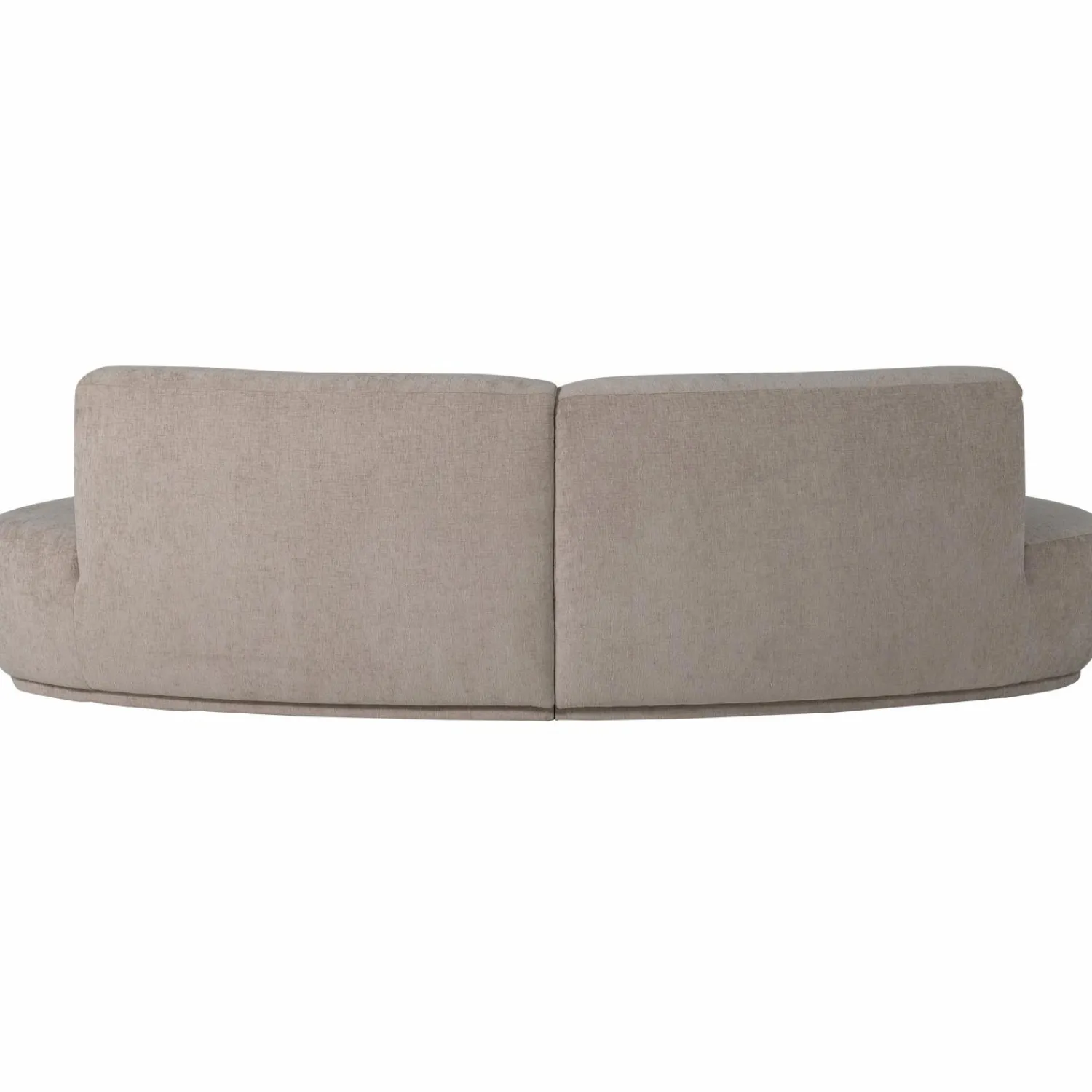 Best WOOOD Batavier half ronde bank 4-zits velvet melange zand Zand melange