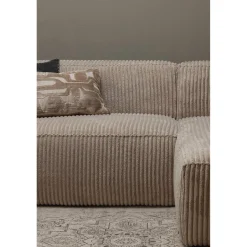 Discount WOOOD Bean chaise longue bank rechts ribstof travertin