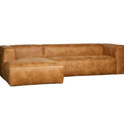 Online WOOOD Bean hoekbank links ecoleer Cognac