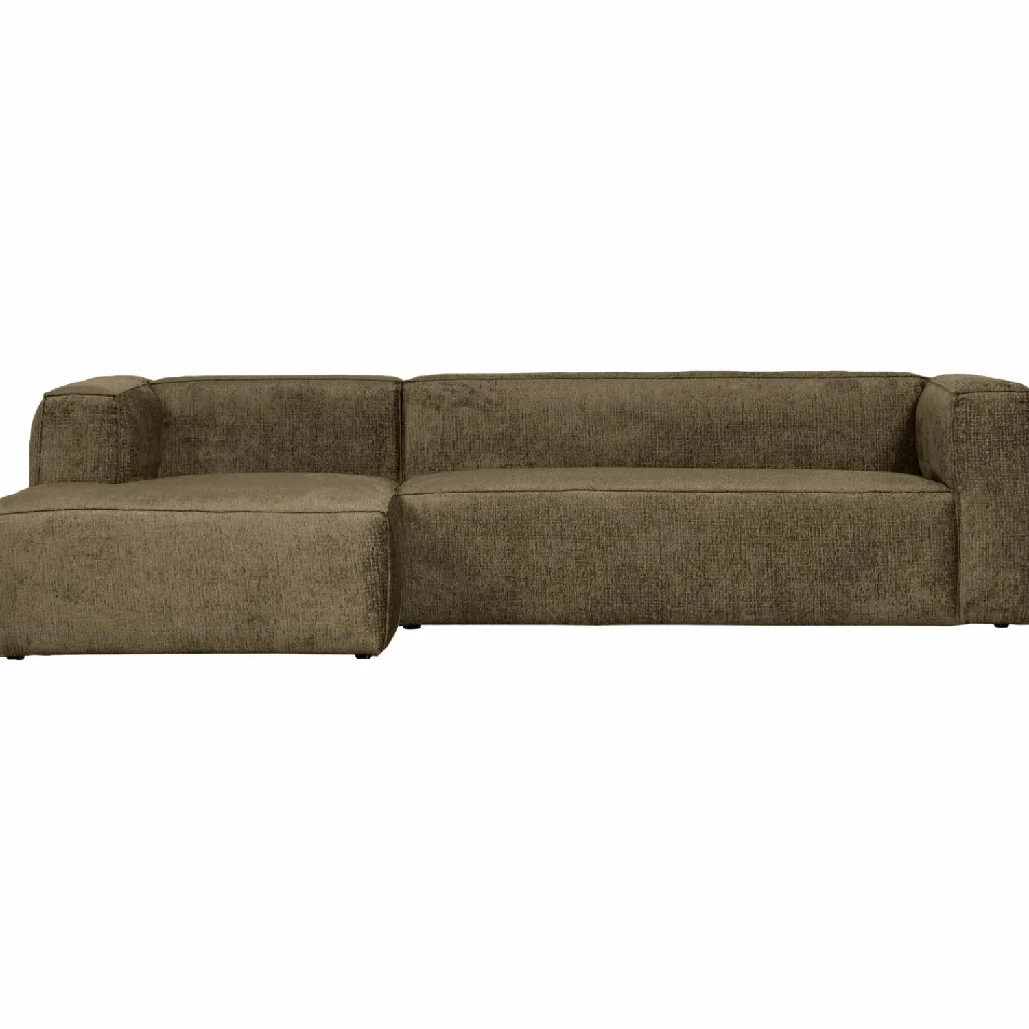 Discount WOOOD Bean hoekbank links structure velvet Moss
