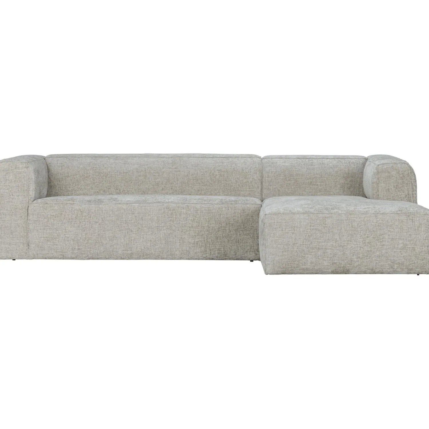 Outlet WOOOD Bean hoekbank rechts grove melange stof Naturel