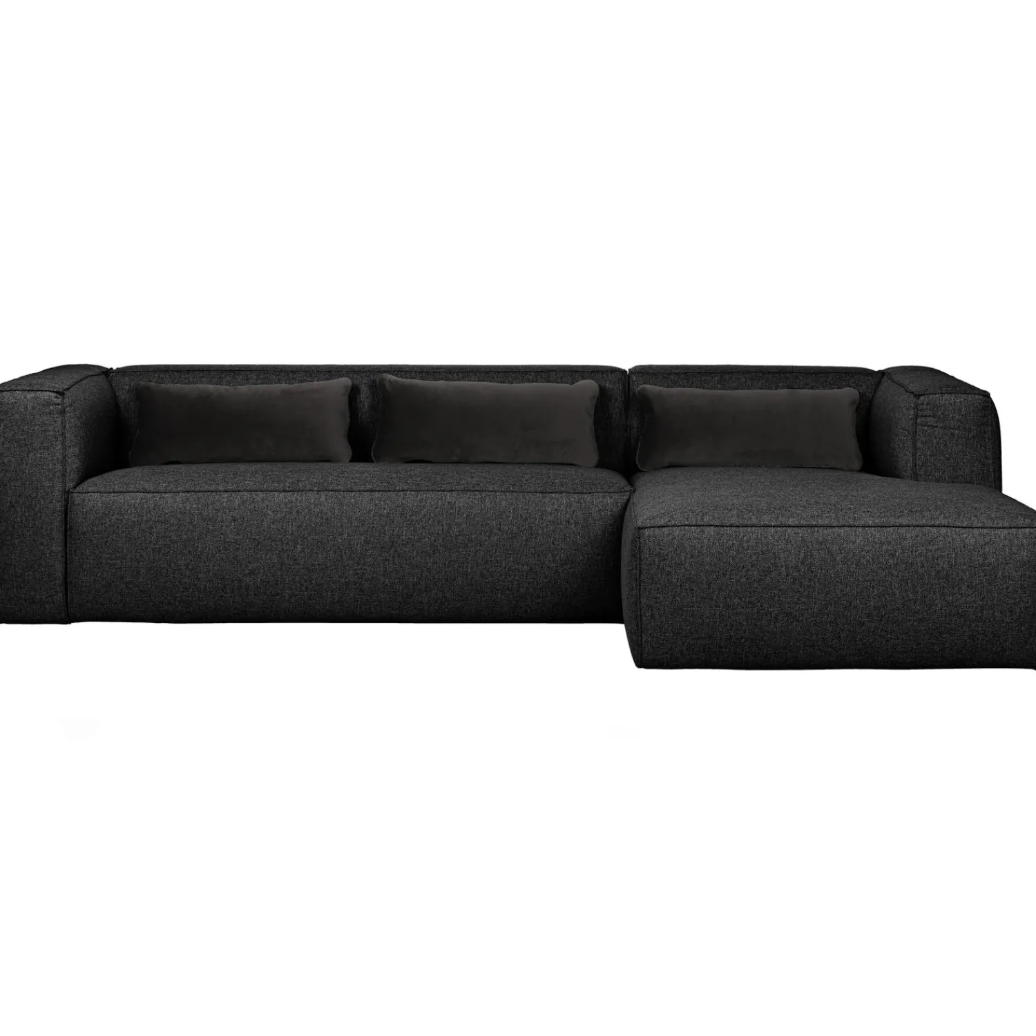 Sale WOOOD Bean hoekbank rechts incl. kussens melange Donkergrijs