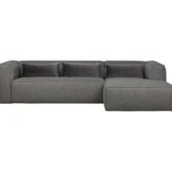 New WOOOD Bean hoekbank rechts incl. kussens melange Middengrijs