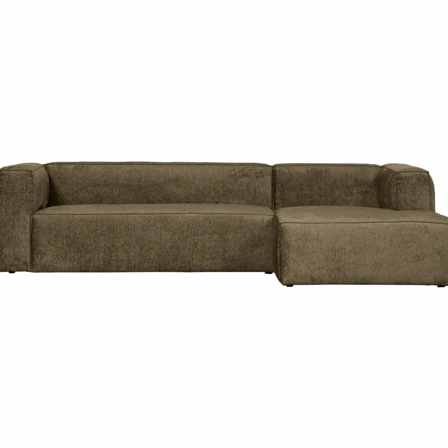 Online WOOOD Bean hoekbank rechts structure velvet Moss