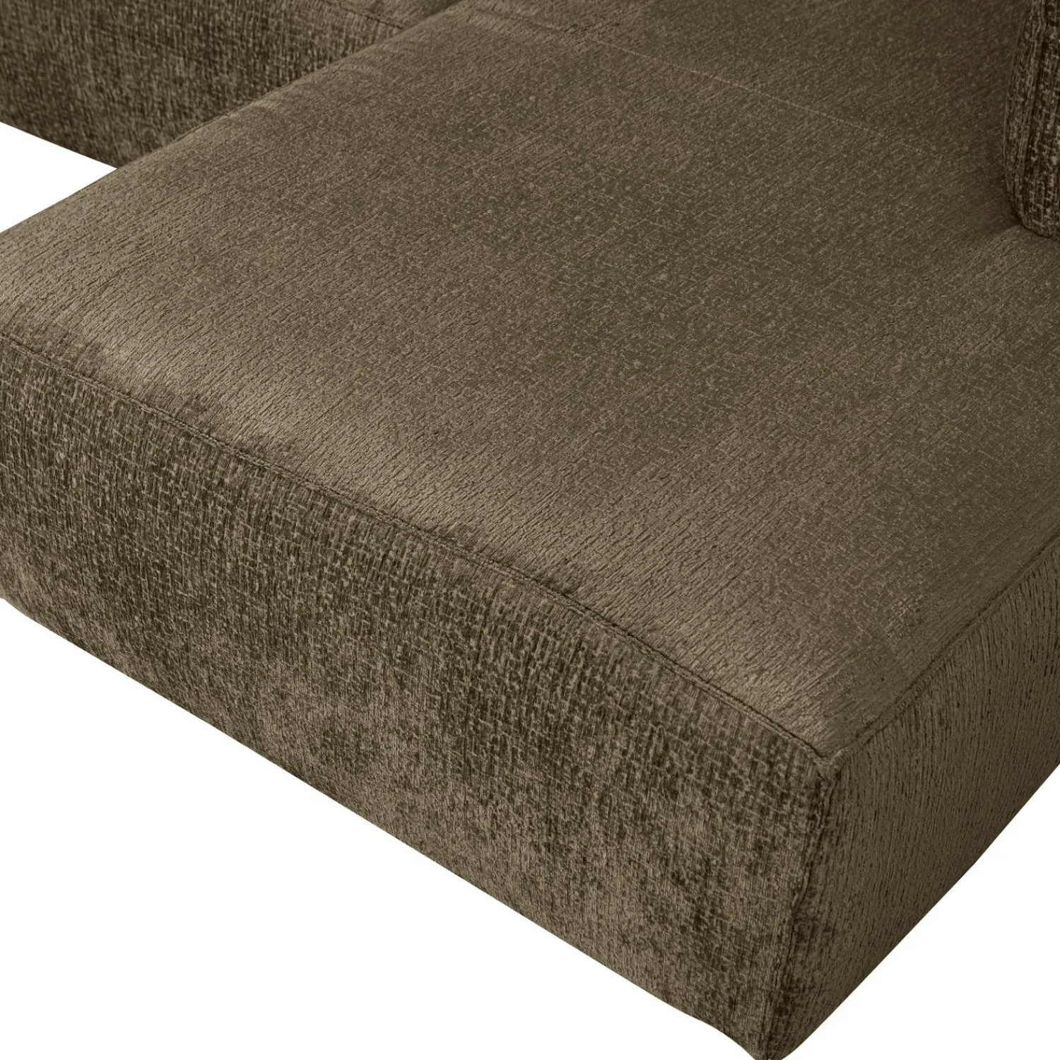 Online WOOOD Bean hoekbank rechts structure velvet Moss