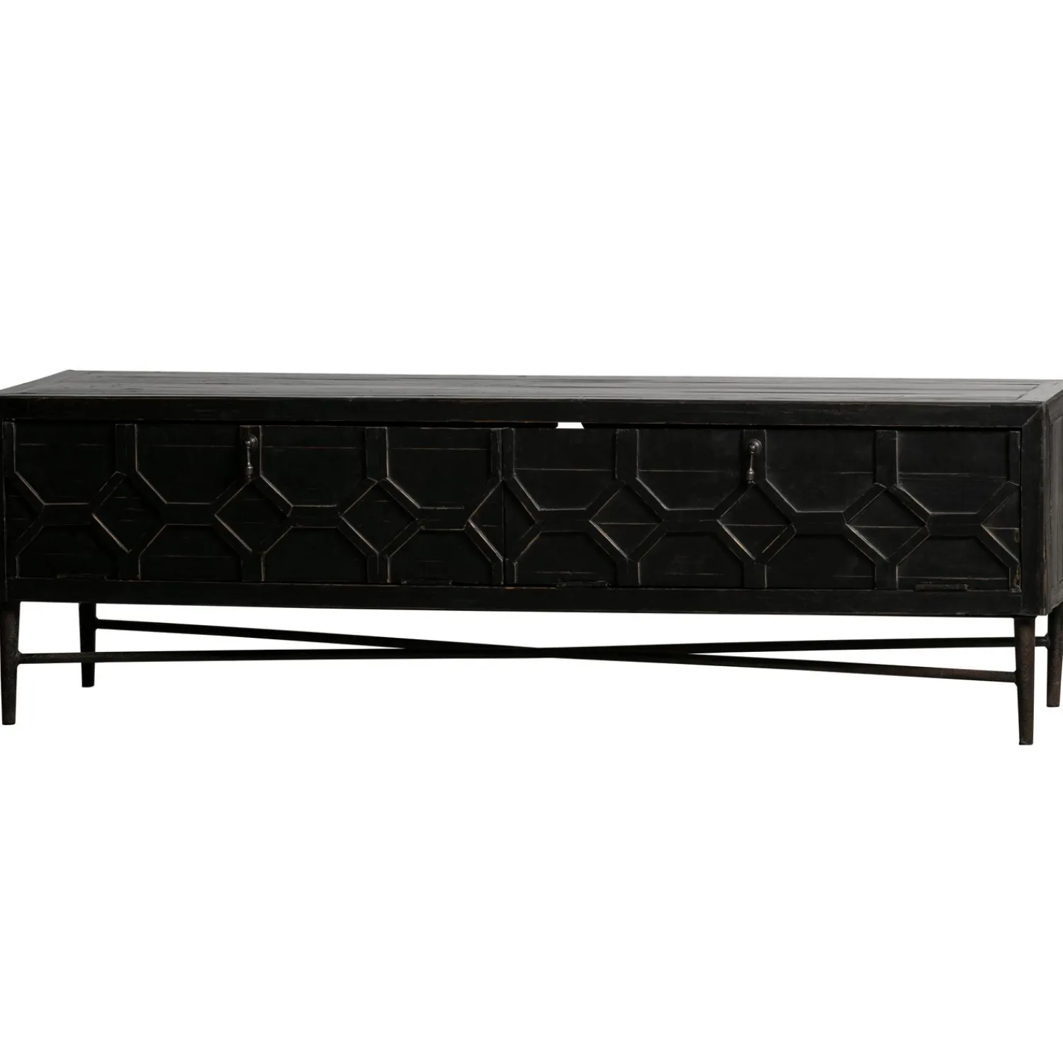 New WOOOD Bequest tv meubel hout zwart 160 cm