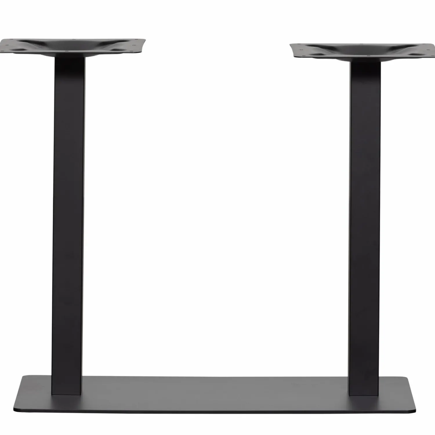 Hot WOOOD Bistro dubbele vierkante buisvoet metaal matzwart 72x80x40 cm