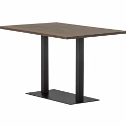 Hot WOOOD Bistro dubbele vierkante buisvoet metaal matzwart 72x80x40 cm