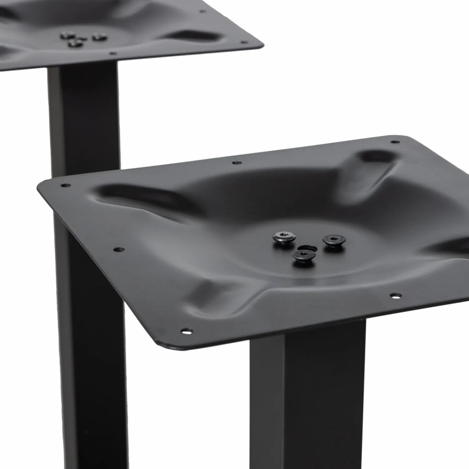 Hot WOOOD Bistro dubbele vierkante buisvoet metaal matzwart 72x80x40 cm