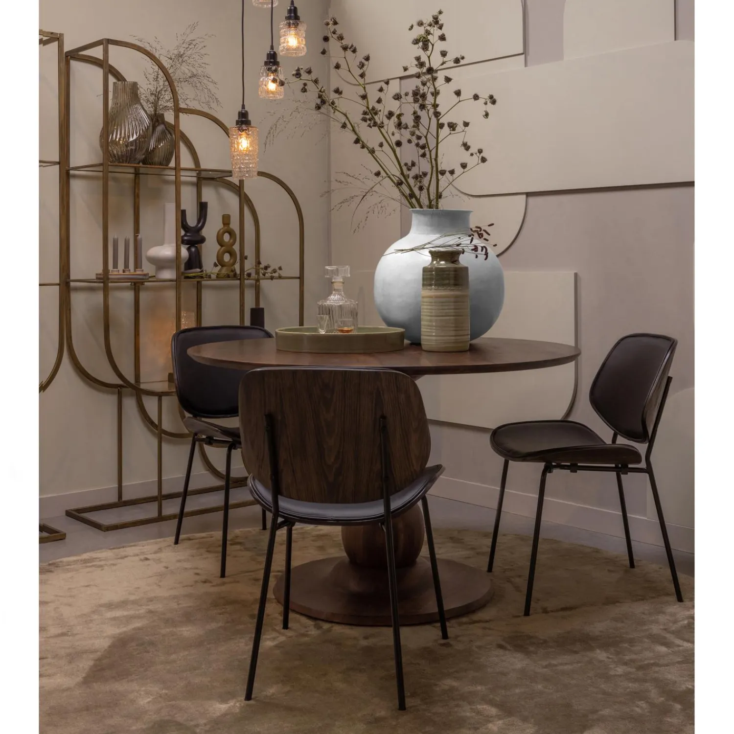 Online WOOOD Blanco eettafel ø120 cm mango Walnoot