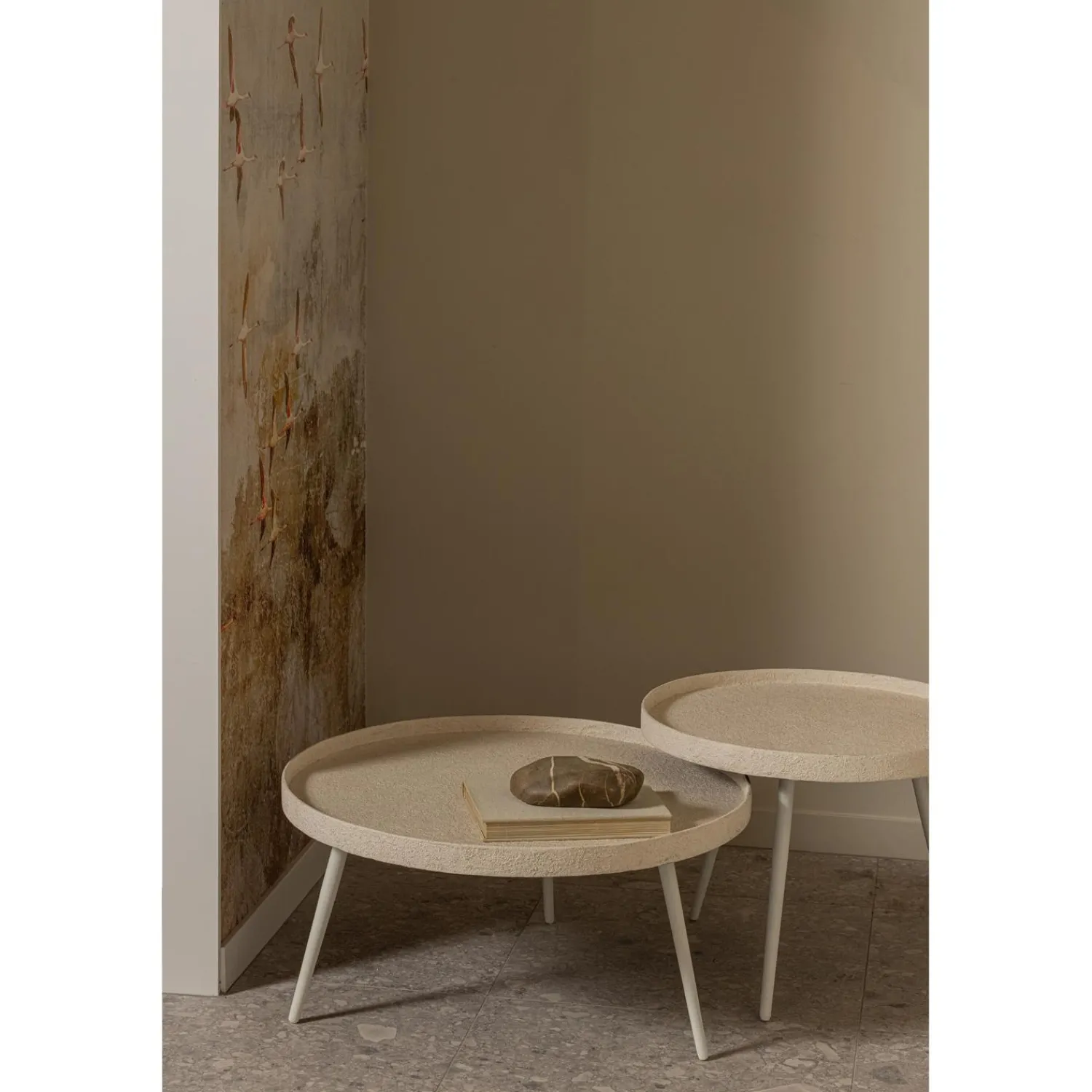Online WOOOD Bounds bijzettafel L hout/metaal 44xø58 cm Naturel