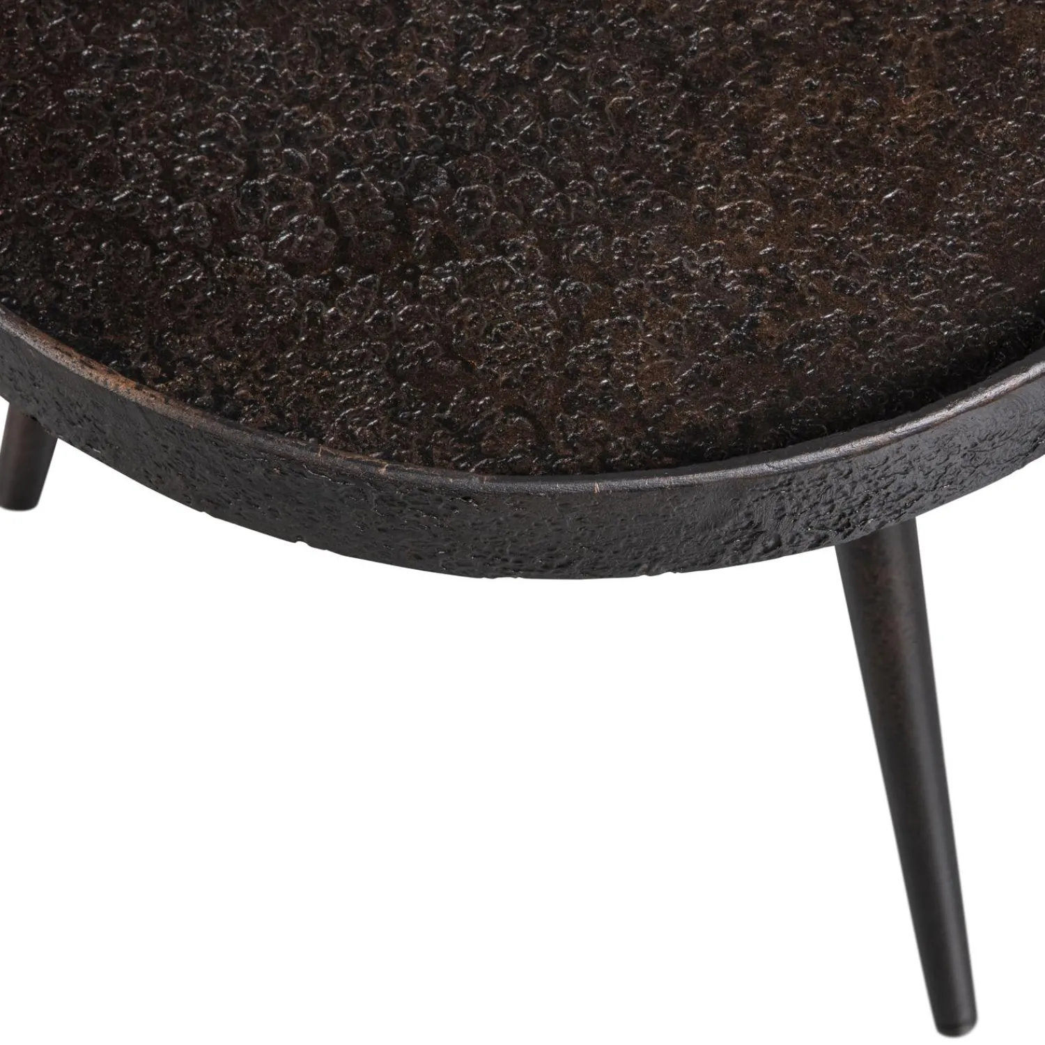 WOOOD Bounds bijzettafel M hout/metaal antique goud 41xø41 cm