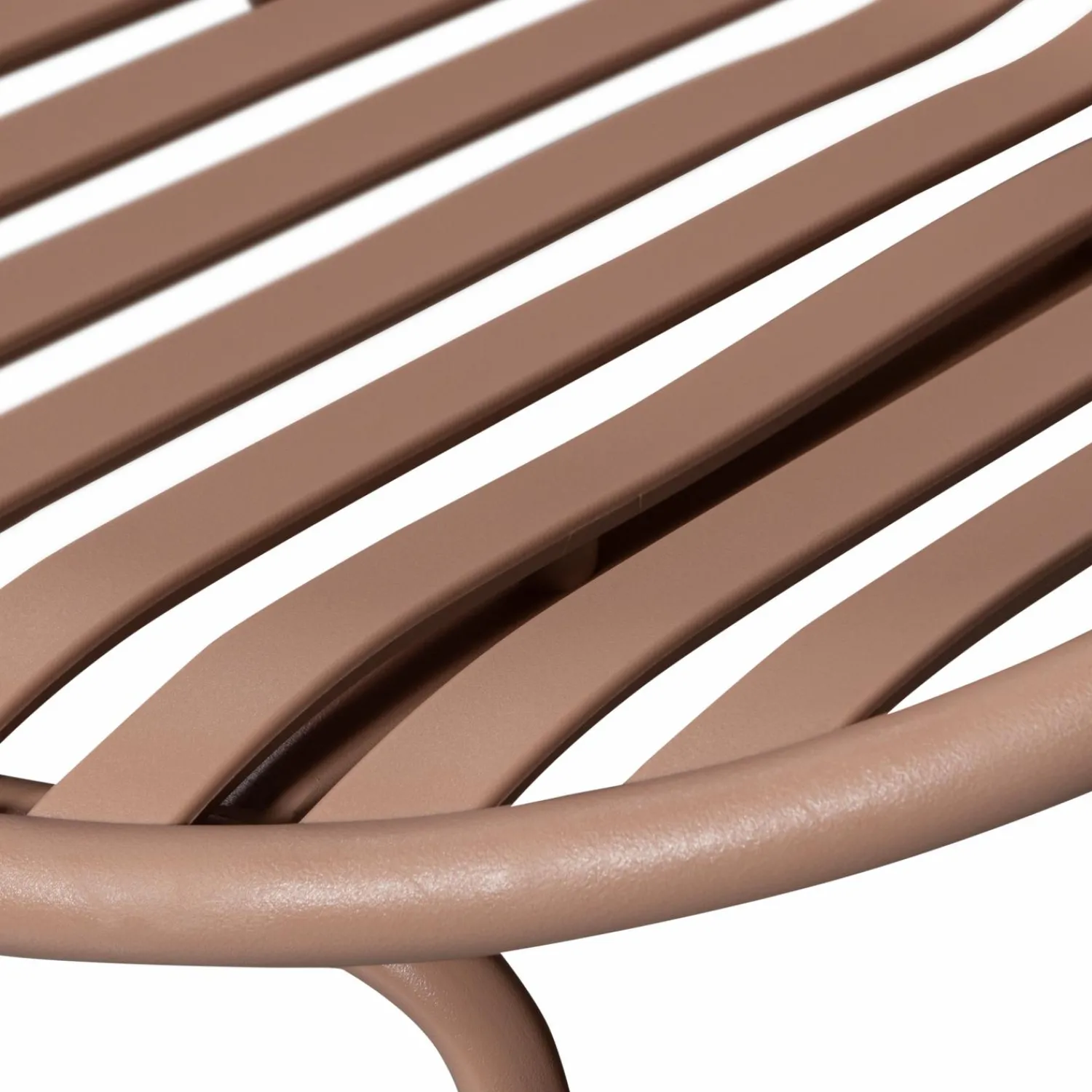 Discount WOOOD Bruce tuin loungestoel + hocker PP/metaal Zalmroze
