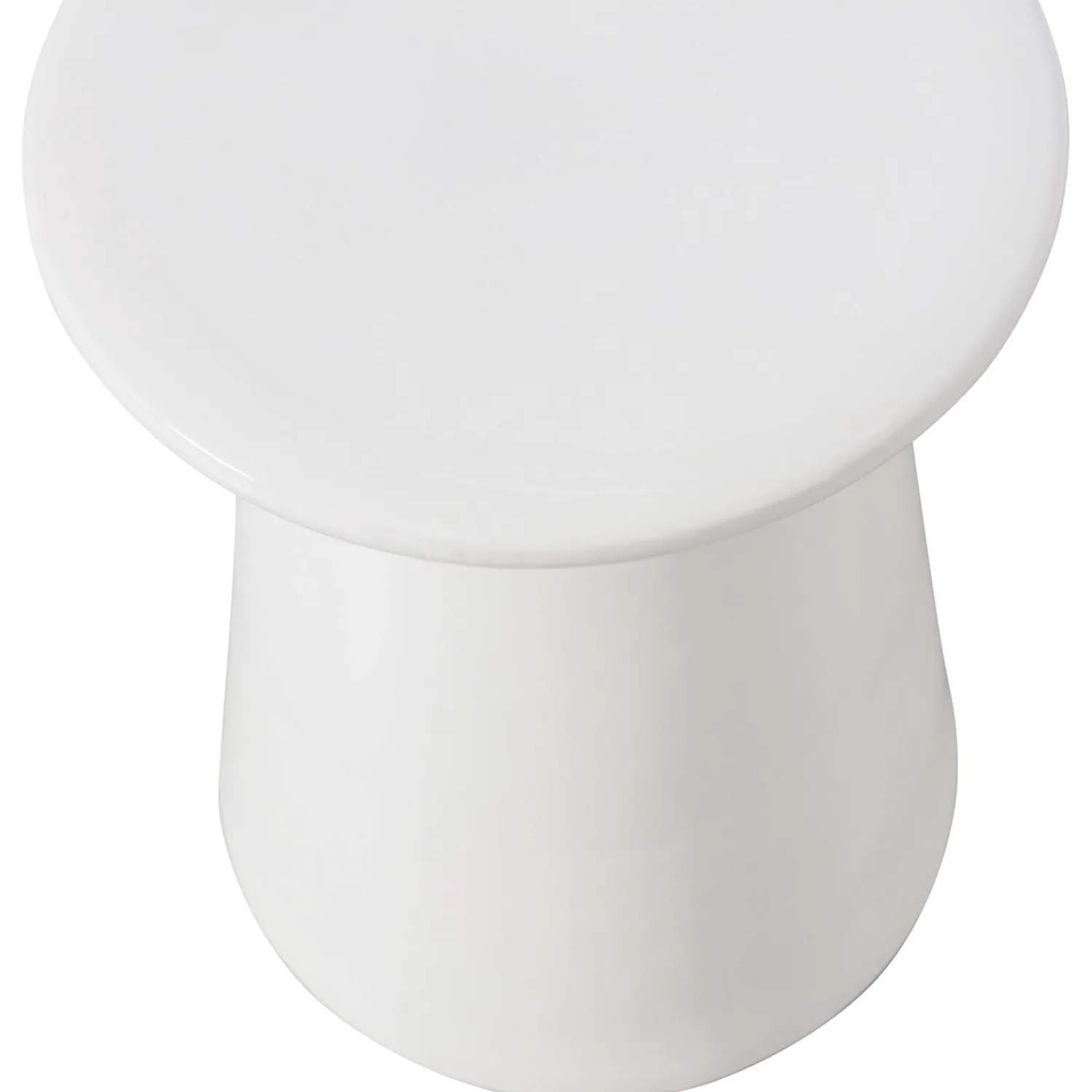 Discount WOOOD Button bijzettafel keramiek wit 45x35ø cm