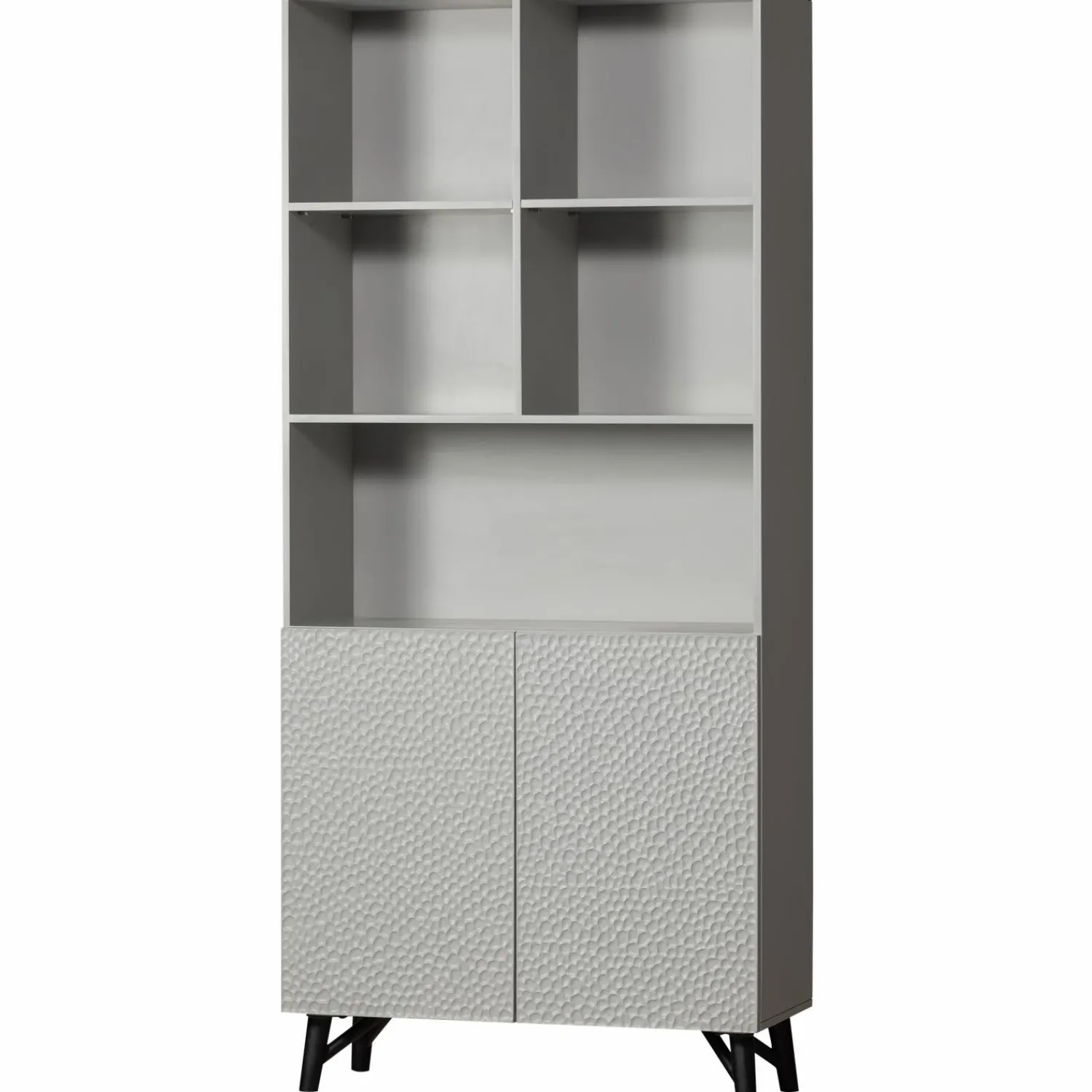 Online WOOOD Carved Organic 2-deurs opbergkast mist