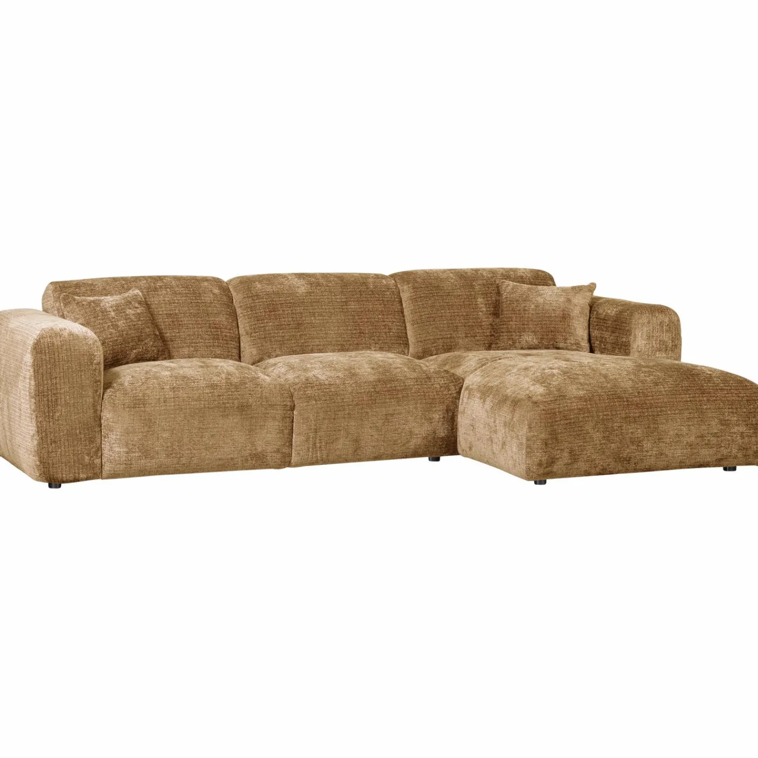 WOOOD Cloud chaise longue bank rechts chenille Honinggeel