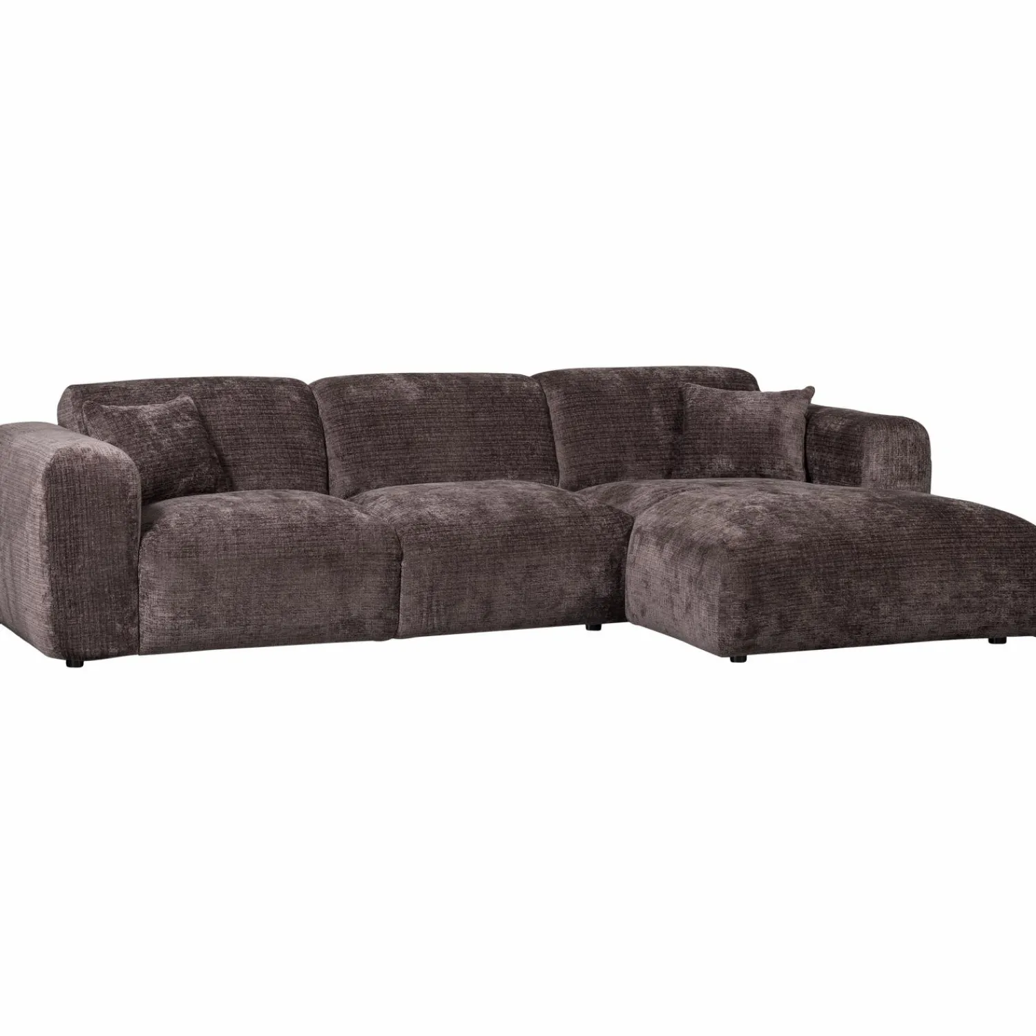 Discount WOOOD Cloud chaise longue bank rechts chenille Warm bruin
