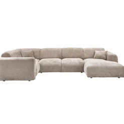 New WOOOD Cloud hoekbank links geweven chenille Naturel