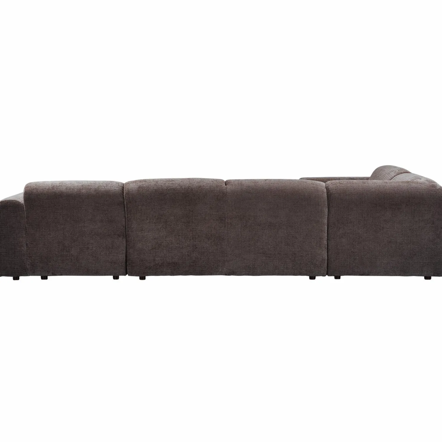 Hot WOOOD Cloud hoekbank links geweven chenille Warm bruin