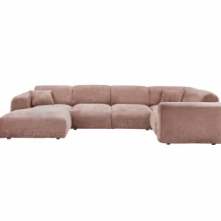 WOOOD Cloud hoekbank rechts geweven chenille /roze Taupe