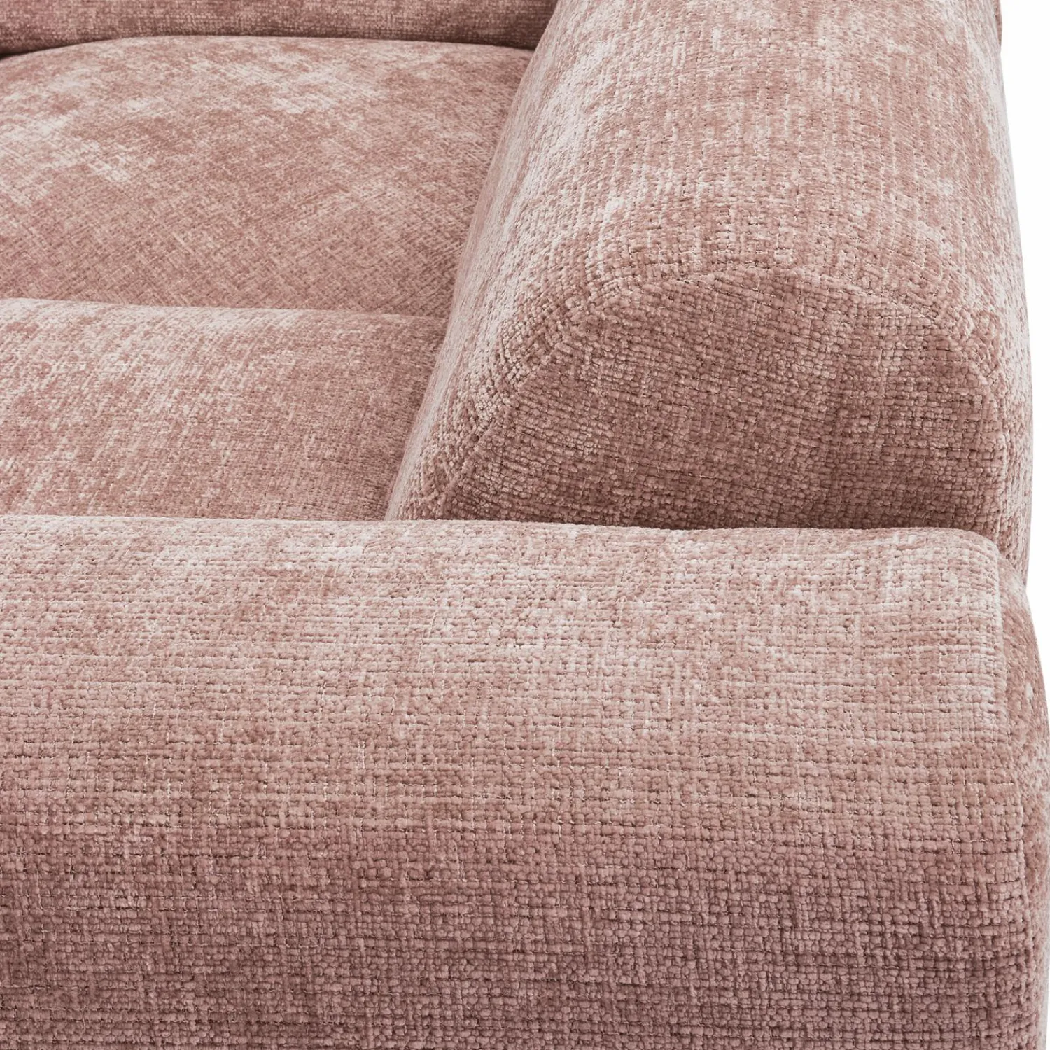 WOOOD Cloud hoekbank rechts geweven chenille /roze Taupe
