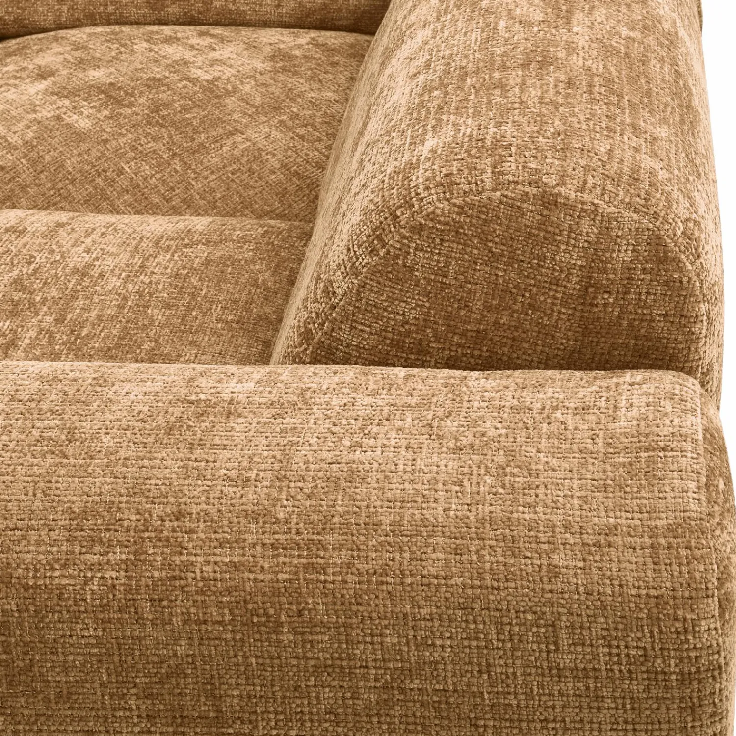 Online WOOOD Cloud hoekbank rechts geweven chenille Honinggeel